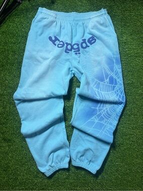 Sp5der OG Web V2 Spray Sweatpant ‘Light Blue’ (sz XXL)